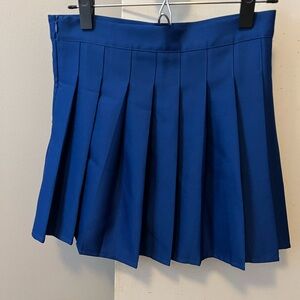 Blue Pleated Women's Skirt